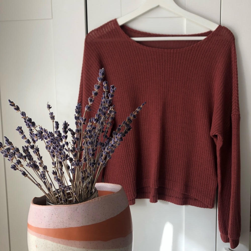 Dark blush pink knit top Made in Canada 🇨🇦